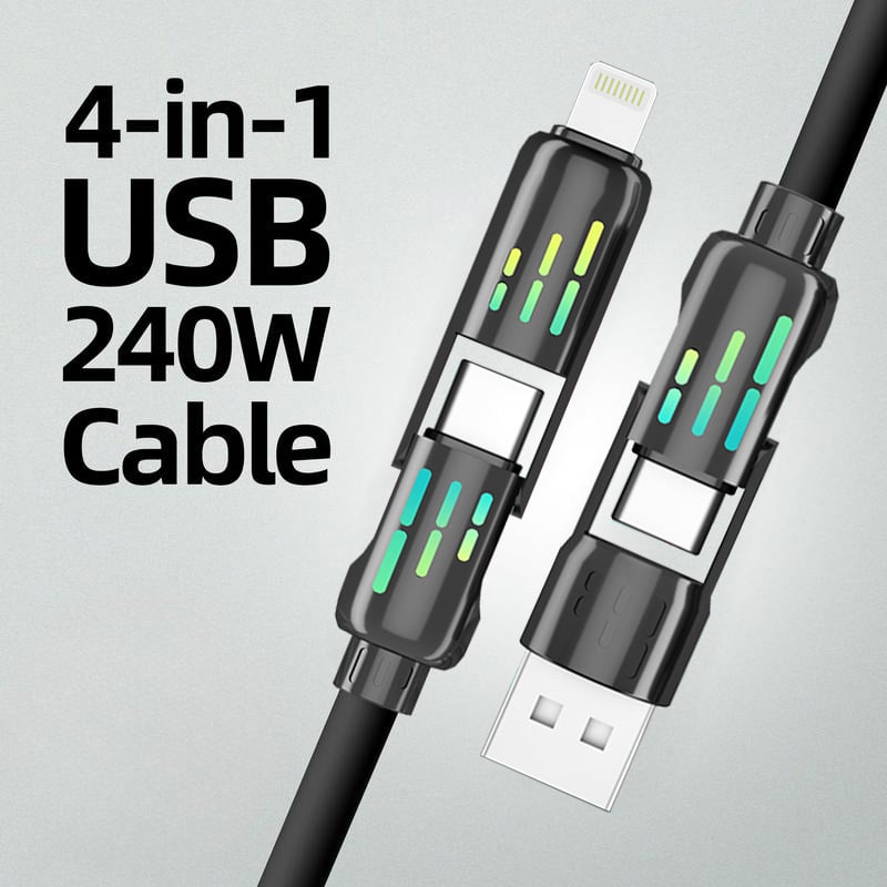 240W 4-in-1 USB C Cable Gulfmart