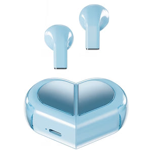 Pink Heart Wireless Earphones | Cute Design • HD Sound • Touch Control